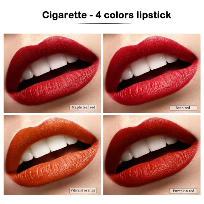 4-Lasting Stick Waterproof Lip Set - Long-Lasting Matte Lipstick with Transparent Finish - Perfect Valentine's Day Gift for Her - Image 6