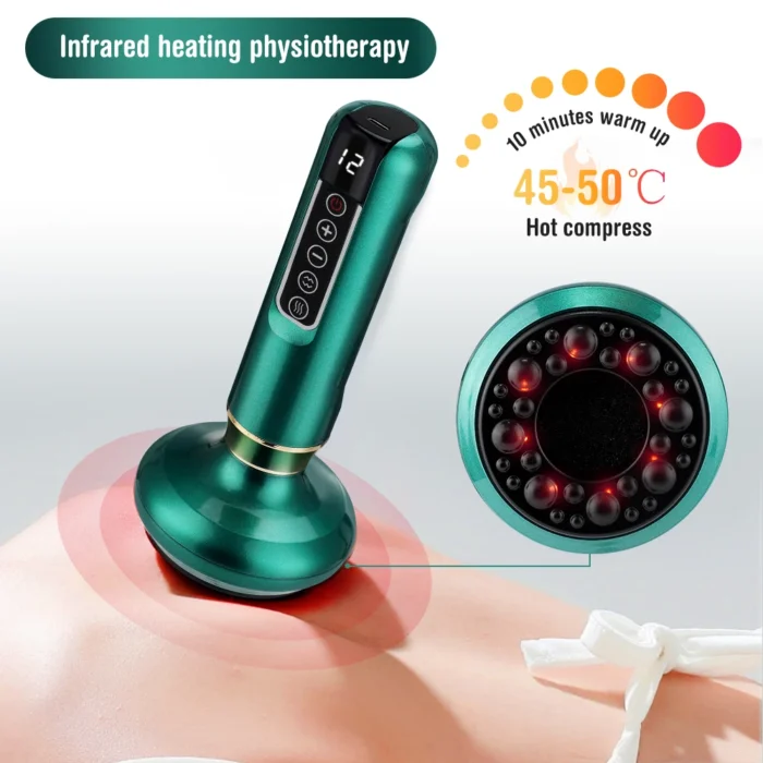 Electric Cupping Massager Vacuum Suction Cup GuaSha Anti Cellulite Beauty Health Scraping Infrared Heat Body Slimming Massage - Image 3