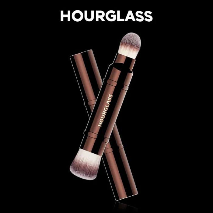 Hourglass Makeup Brush- No.15 Retractable Double-Ended Complexion Brush Soft Fiber Hair Fashion Design Single Face Brush - Image 2