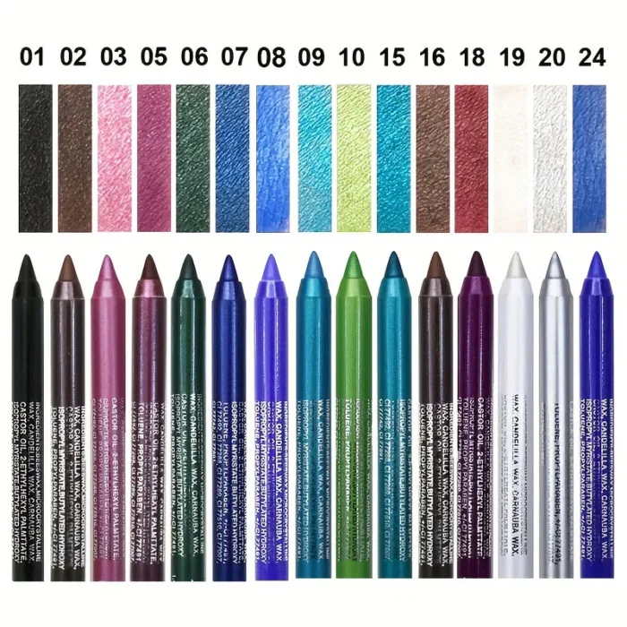Smudge-Proof High-Shine Waterproof Eyeliner Pencil - Long-Lasting, Ethically Made, Black & Multicolor Options - Image 3