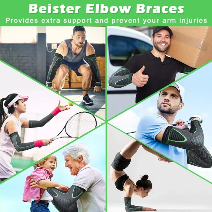 Sports Arm Compression Sleeves Anti-Slip Elbow Support Youth Adult Cycling Basketball Football Volleyball Baseball Tennis Golf - Image 5