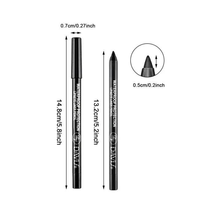 Smudge-Proof High-Shine Waterproof Eyeliner Pencil - Long-Lasting, Ethically Made, Black & Multicolor Options - Image 4