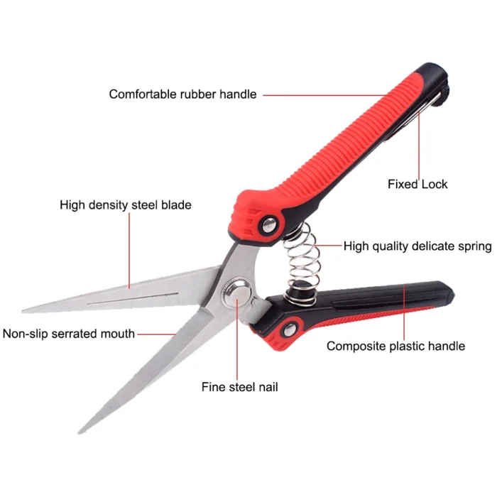 Pruning Shear Branch Scissors Stainless Steel Non-Slip Handle Sharp Garden Fruit Tree Pruning Very Sharp Garden Tools - Image 2