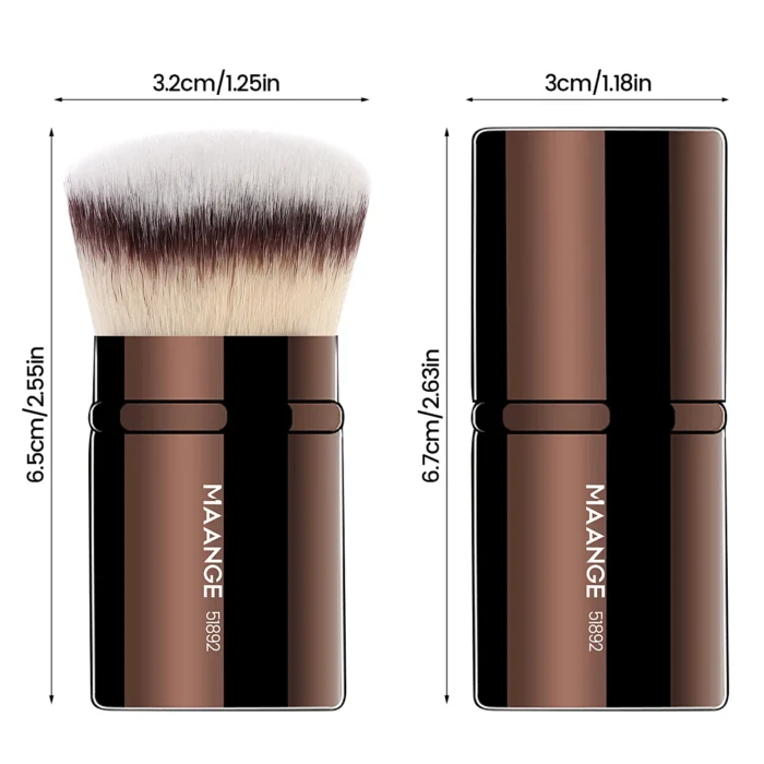 MAANGE 1pcs Retractable Blush Brush Kabuki Foundation Brush Soft Fluffy Powder Contour Makeup Brushes Portable Makeup Tools - Image 6