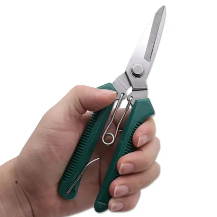 190mm Straight Head Pruning Shears Stainless Steel Non Slip Handle Garden Scissors for Bonsai Household Use
