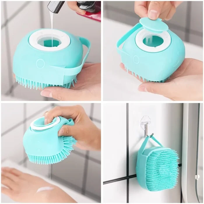 Bath Massage Brush Bathroom Multifunctional Puppy Big Dog Cat Soft Safety Silicone Pet Accessories for Dogs Cats Tools - Image 3