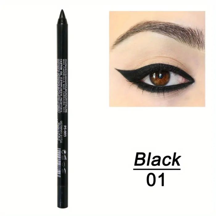 Smudge-Proof High-Shine Waterproof Eyeliner Pencil - Long-Lasting, Ethically Made, Black & Multicolor Options - Image 6
