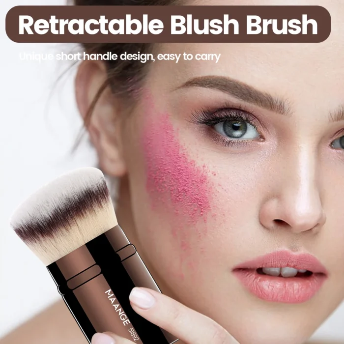 MAANGE 1pcs Retractable Blush Brush Kabuki Foundation Brush Soft Fluffy Powder Contour Makeup Brushes Portable Makeup Tools - Image 2