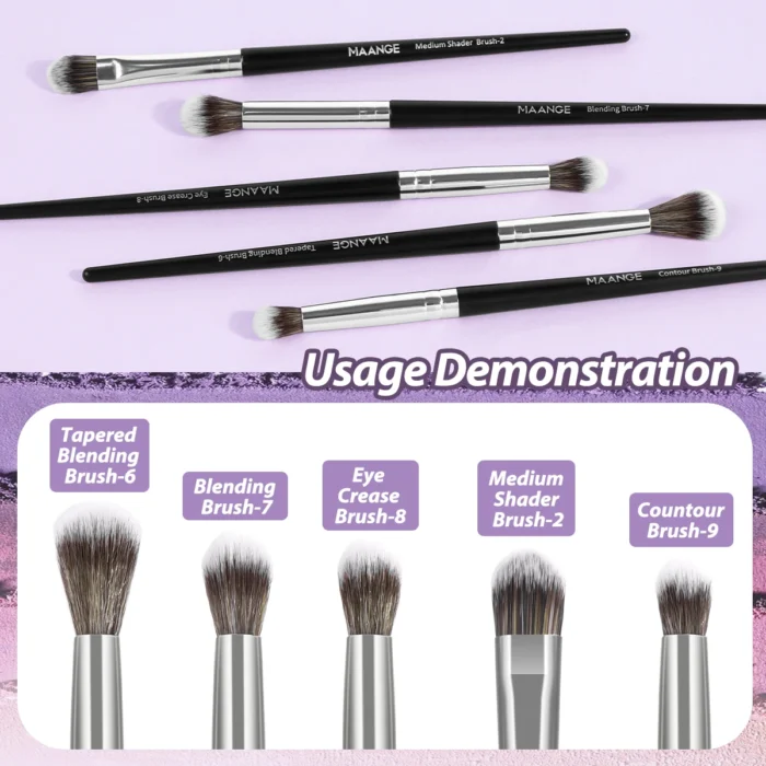 MAANGE 5PCS Detail Makeup Brushes Kit Concealer Brush Eyeshadow Soft Bristles Shader Brush Facial Cosmetic Beauty Makeup Tools - Image 2