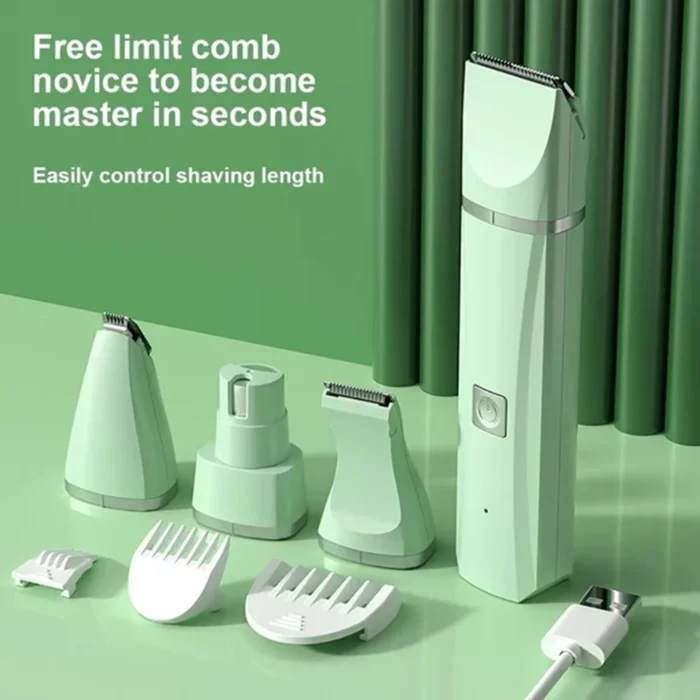 4-in-1 Multi-functional Electric Dog Clippers For Grooming Cordless Dog Shaver Clippers Trimmers Low Noise Pet Grooming Tools - Image 2