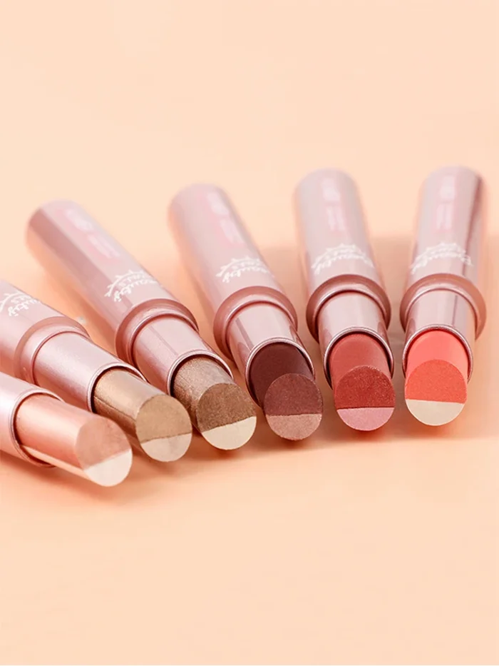 Gradient two-color eye shadow pen waterproof, sweat proof, not easy to smudge, pearlescent, fine shiny, lazy eye shadow s - Image 2