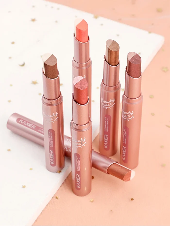 Gradient two-color eye shadow pen waterproof, sweat proof, not easy to smudge, pearlescent, fine shiny, lazy eye shadow s - Image 6