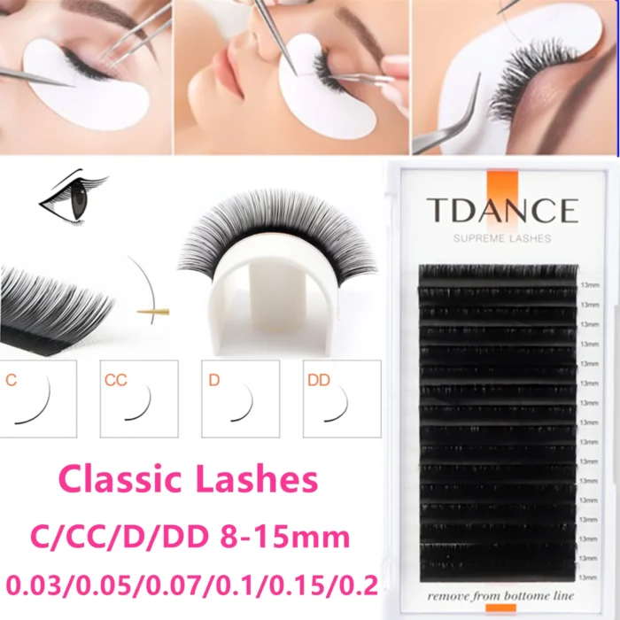 TDANCE Classic Eyelash Extension 16 Rows Soft Faux Mink Lashes Russian Volume Makeup Eyelashes Professionals Individual Eye Lash - Image 2