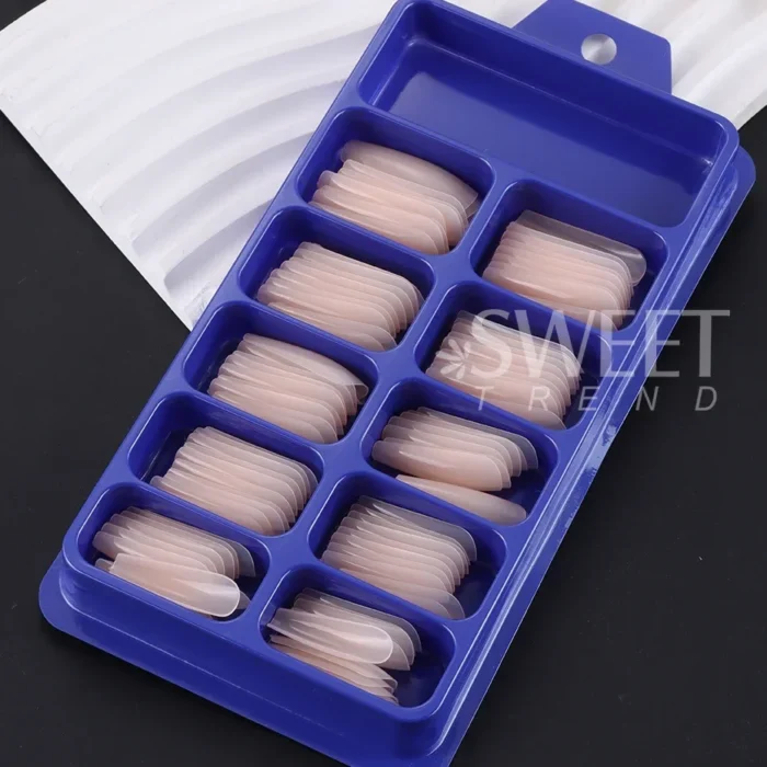 100pcs Nude Pink False Nail Press On Nails Acrylic Extension Coffin Forms Nail Tips Artificial Long Full Cover Fingernails Tools - Image 5