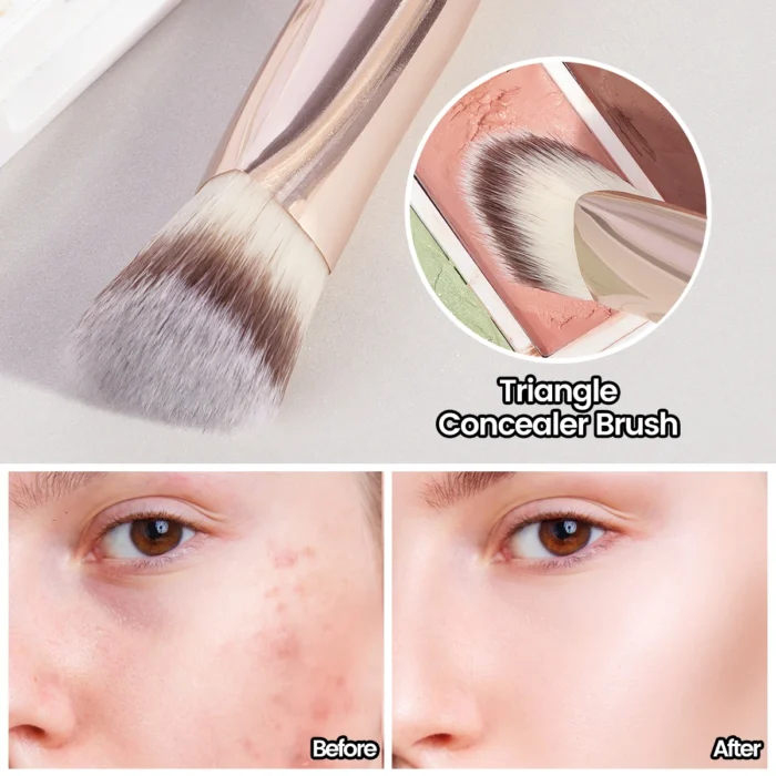MAANGE Under Eye Concealer Makeup Brush Triangle Foundation Brush for Liquid Cream Blending Concealing Cosmetic Makeup Tools - Image 5