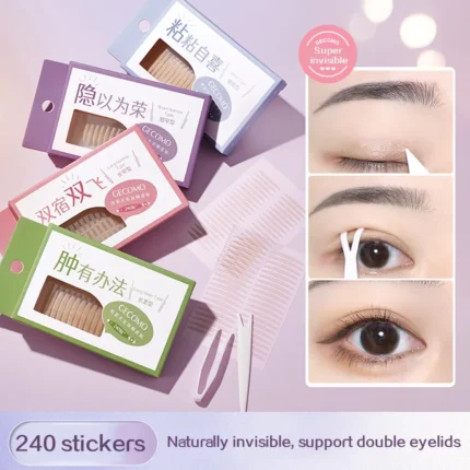 240 PCS Double Eyelid Stickers Natural Invisible And Long-lasting Shaping Big Eye Beauty Tapes For Single Eyelid Person