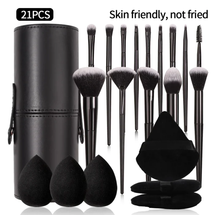 Black Makeup Brush Set Professional Super soft detail brush Blush Brush Foundation Concealer Eyeshadow Brush Women Beauty Tool