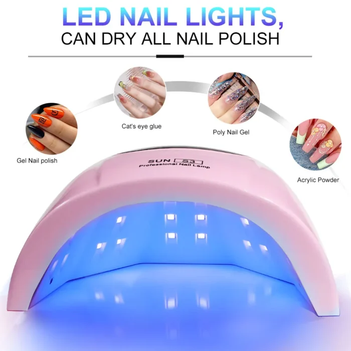 88W LED UV Lamp for Nails Gel Polish Drying With LED Display And Motion Sensing Professional Manicure Lamp Dryer Home Use Tool - Image 2