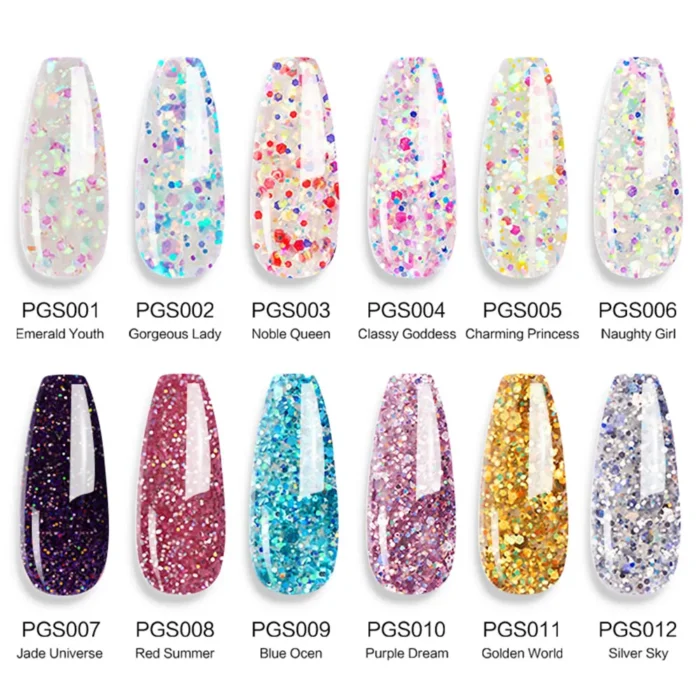 LIMEGIRL 30ml Nail Extension Gel Glitter Soak Off Nail Acrylic Crystal Build Poly UV Gel for Nails Quick Extension Manicure Glue - Image 3