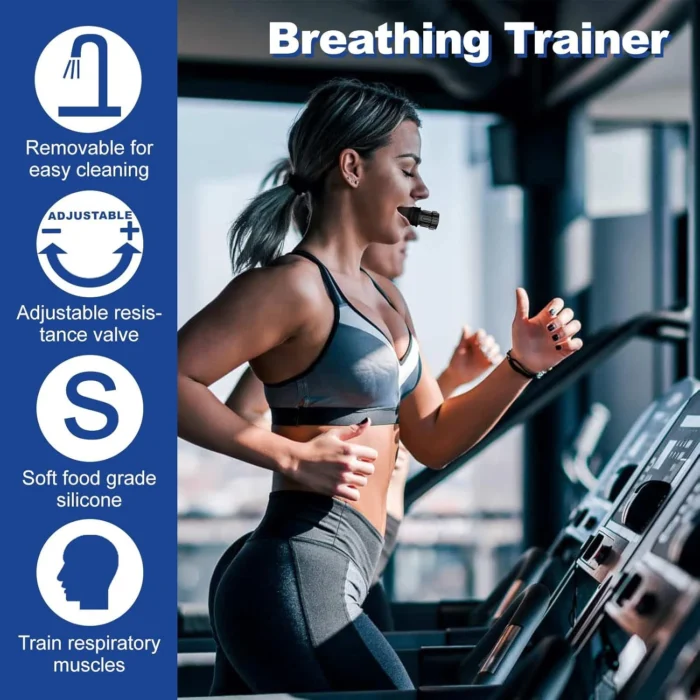 Breathing Trainer Lung Flexer Durable Fitness Exerciser Increases Lung Capacity Breath Adjustable Levels Respiratory Deep Breath - Image 3