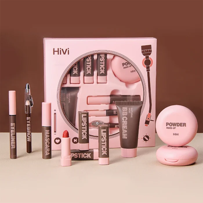 HiVi Makeup Gift Box Powder Glue Record Limited Lipstick Powder Makeup gift box set Valentine's Day gift for your wife - Image 2