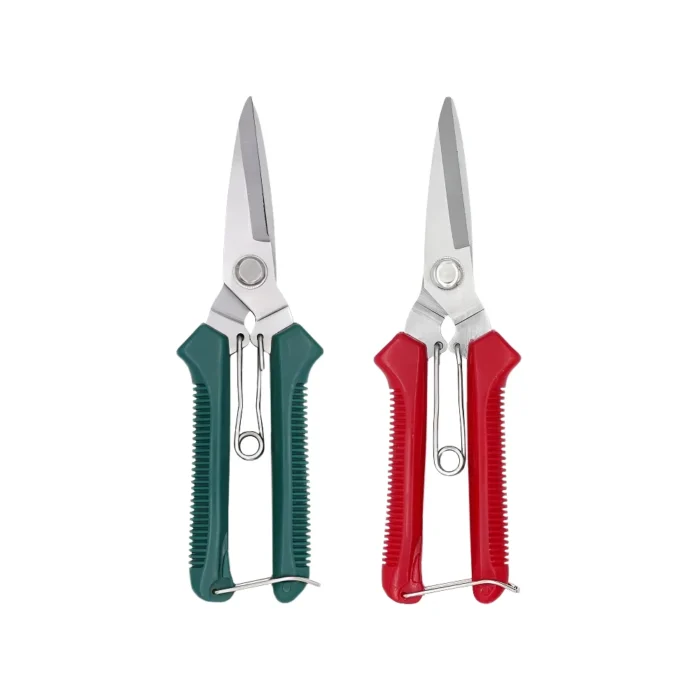 190mm Straight Head Pruning Shears Stainless Steel Non Slip Handle Garden Scissors for Bonsai Household Use - Image 2