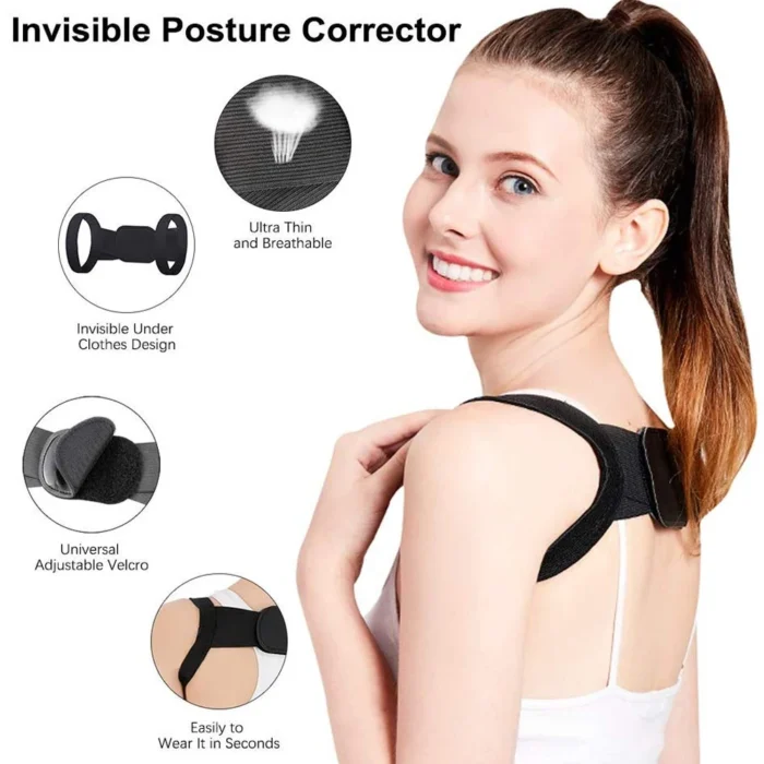 Sports Upper Back Brace Support Belt Adjustable Back Posture Corrector Clavicle Spine Back Shoulder Lumbar Posture Correction - Image 6