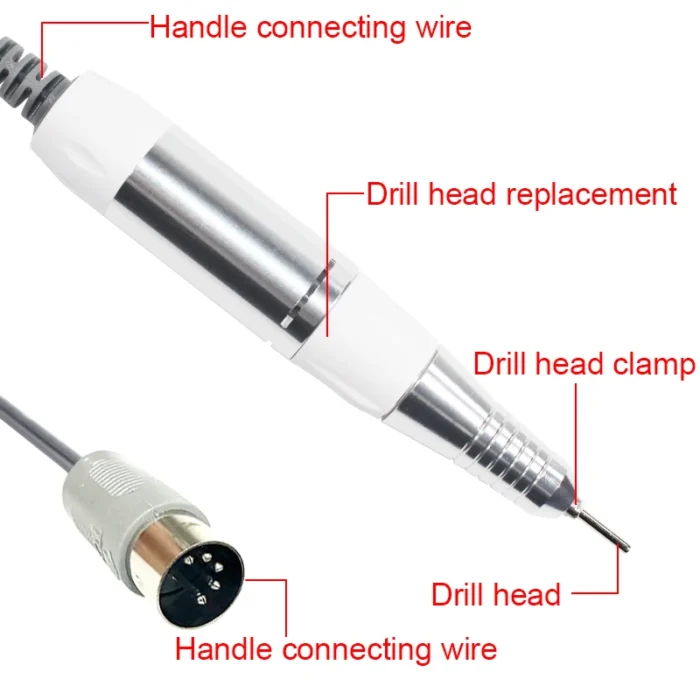 LNWPYH 35000rpm 5 Pins PLUG Electric Nail Drill Machine Handle Handpiece Pedicure Replacement Pen Manicure Beauty Tool Accessory - Image 2