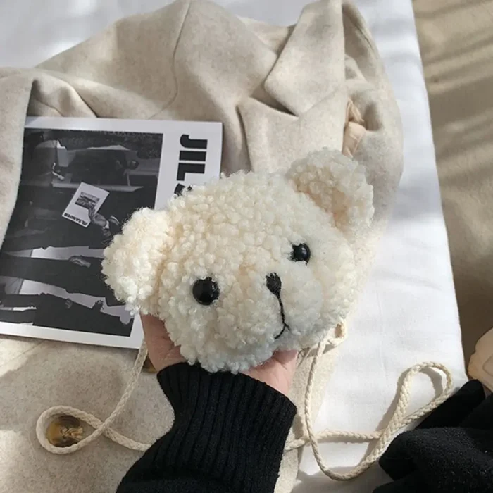 Cute Bear Plush Shoulder Bag For Children Kids Cartoon Messenger Bags kawaii Plush Purses little Girls Stuffed Animals Backpack - Image 2