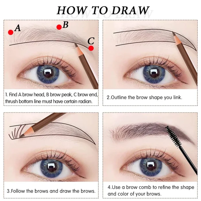 5pcs Professional Microblading Pencil Permanent Eyebrow Pencil Tattoo Waterproof Art Tint Makeup Eye Brow Pen Enhancers Cosmetic - Image 3