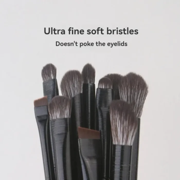 Soft Bristle Eyeshadow Brushes 10-piece Set Eye Makeup Smudge Undercover Eyeliner Blade Eye Detail Small Makeup Brushes - Image 2