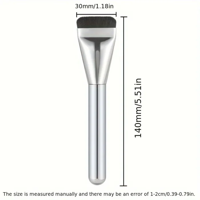 1/2Pc Multi-Use Foundation Ultra-Fine, Hypoallergenic Nylon Bristle Oval Foundation Brush - Perfect for Face Contouring - Image 6
