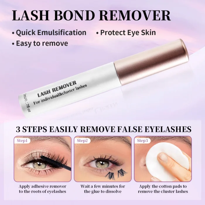 DIY Lash Extension Mix Styles Individual Lash Clusters with Bond&Seal Remover Tweezers Lash Brush eye Makeup tool - Image 3