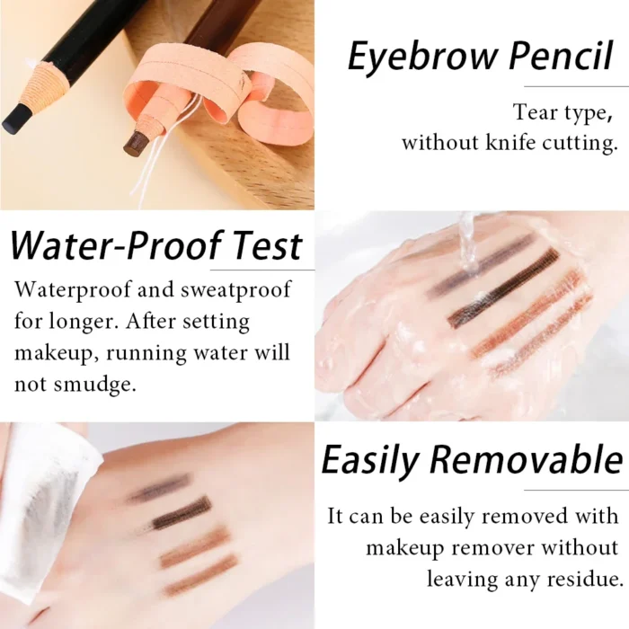 5pcs Professional Microblading Pencil Permanent Eyebrow Pencil Tattoo Waterproof Art Tint Makeup Eye Brow Pen Enhancers Cosmetic - Image 4
