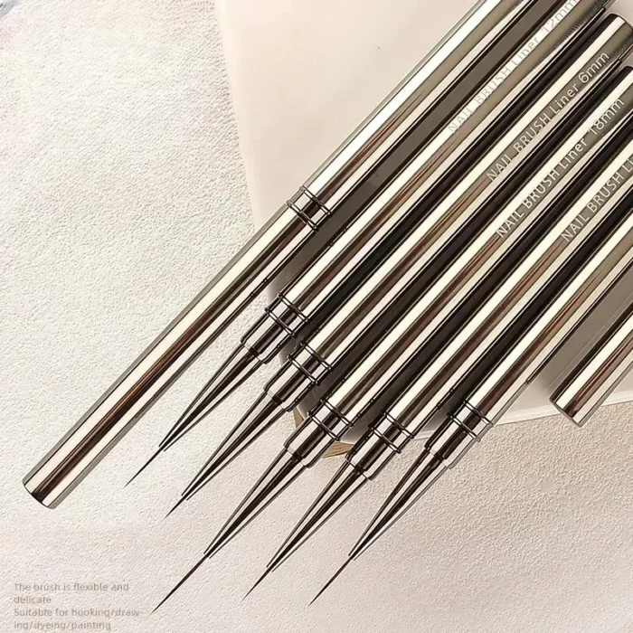 Nails Art Liner Brushes Elongated Lines Striping Drawing Painting 6/9/12/15/18/25mm Nail Design Pen Professional Manicure Tool - Image 5