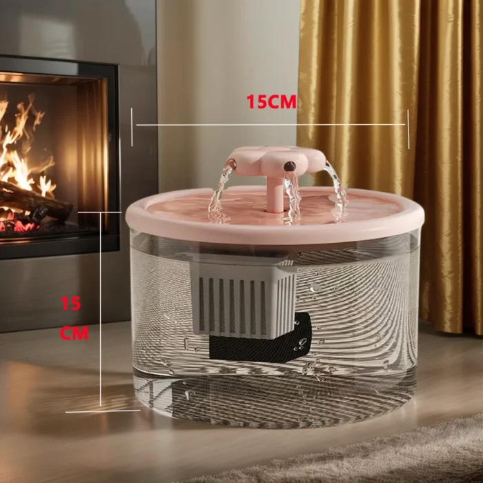 1.5L Ultra-Quiet Smart Cat Water Fountain with Automatic Filter and Burnout Prevention Recirculating Dog Water Dispenser Pump - Image 5