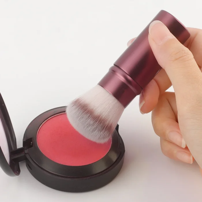 1pc Retractable Brush Makeup Brush Powder Blusher Powder Brush Mini Multi-function Portable With Aluminum Handle - Image 4
