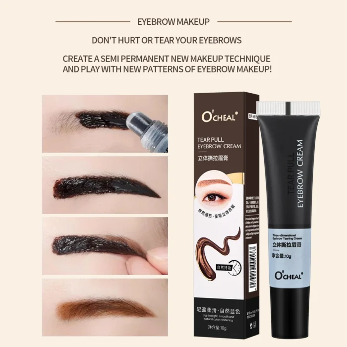 OCHEAL Eyebrow Gel Peel Off Waterproof Long Lasting Eye Cream Coloring Eyebrow Glue Natural Tinting Tattoo Quick Dry Brow Makeup - Image 5