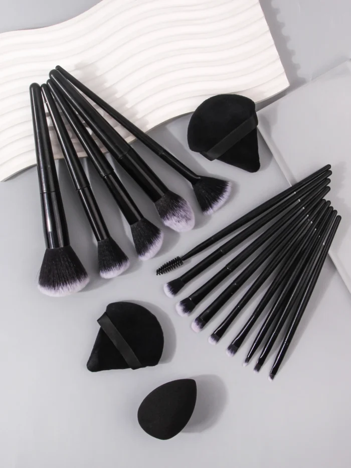 Black Makeup Brush Set Professional Super soft detail brush Blush Brush Foundation Concealer Eyeshadow Brush Women Beauty Tool - Image 5