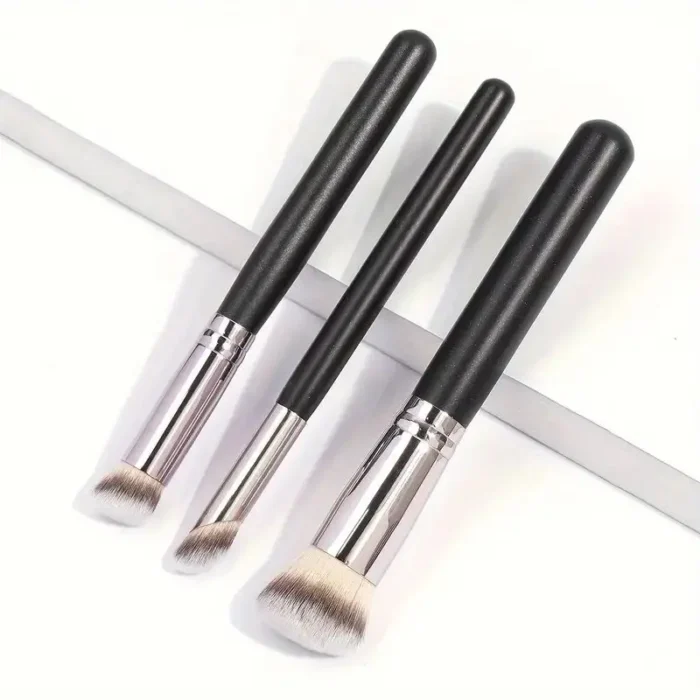1/3pcsMakeup Brush Set, Concealer and Foundation Makeup Brush- Nylon Bristlefor All Skin Types, ABS HandleConvenient Travel Size - Image 2