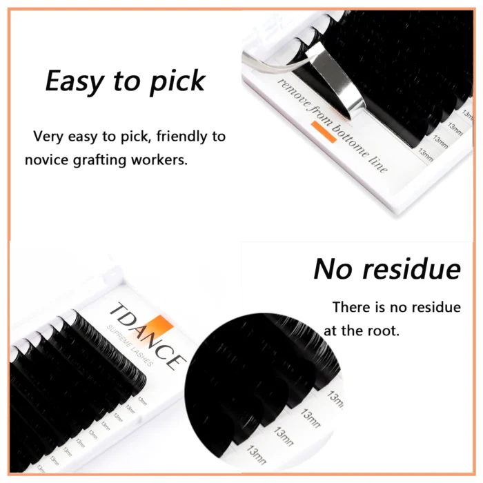 TDANCE Classic Eyelash Extension 16 Rows Soft Faux Mink Lashes Russian Volume Makeup Eyelashes Professionals Individual Eye Lash - Image 5